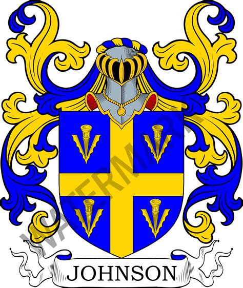 Johnson Family Crest Digital Download Johnson Coat of Arms JPG File ...