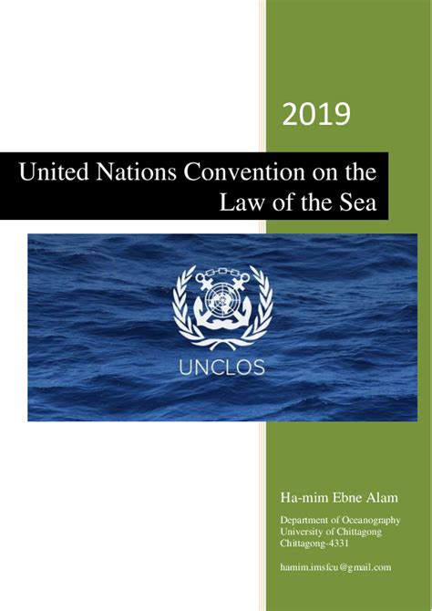 (PDF) UNCLOS: Global Maritime Issues and Environmental Concerns