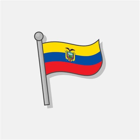 Ilustración de la plantilla de la bandera de ecuador | Vector Premium