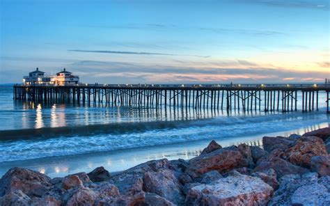 Sunset over Malibu Pier wallpaper - Beach wallpapers - #49731