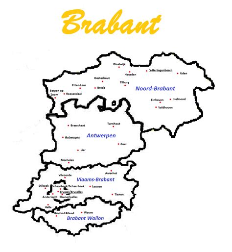 A map of Brabant : Brabant