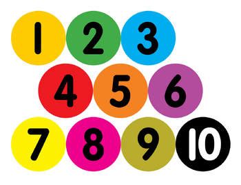 Bold and Colorful Printable Numbers 1-200 by Nancy Sabato | TPT