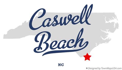 Map of Caswell Beach, NC, North Carolina