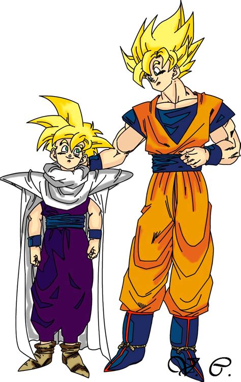 Goku and Gohan by celesten on DeviantArt