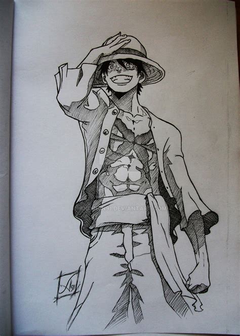 Luffy Ink by Andrian91 on DeviantArt