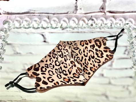 Leopard Mask Leopard Face Mask Animal Print Face Mask - Etsy