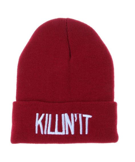 Unisex Women Men Hat Warm Winter Knit Cap Hip-hop Beanie Hats Wine Red CL12NB6CKZ7