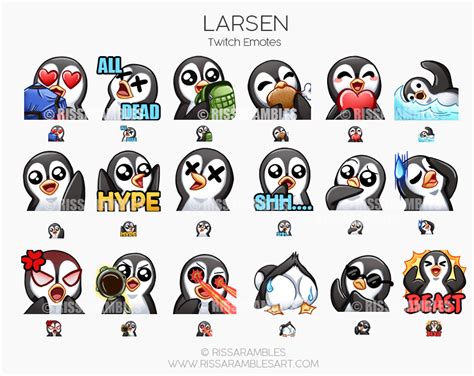 custom-twitch-emotes-larsen | Rissa Rambles - Digital Artist | Twitch ...