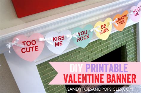 Free Valentines Banner Printable - 24/7 Moms