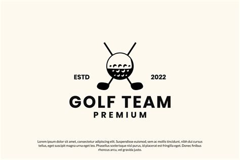 Flat golf team logo design vector template illustration 7792710 Vector ...