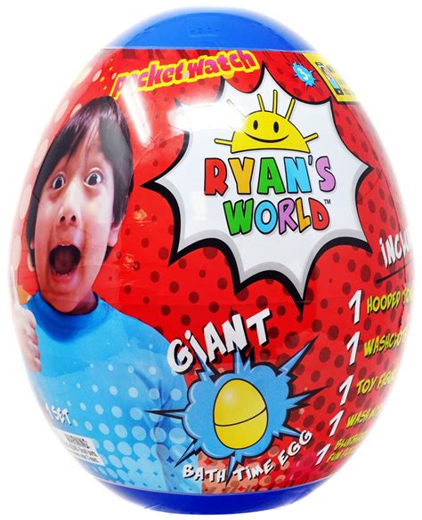 Ryans World Giant Bath Time Egg Mystery Surprise Blue Bonkers Toy Co ...