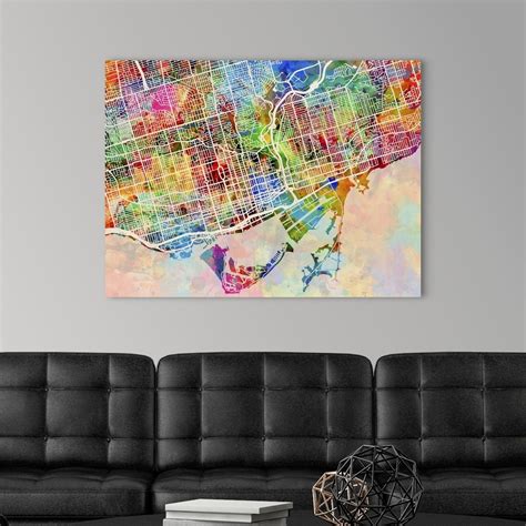 Toronto Street Map Wall Art, Canvas Prints, Framed Prints, Wall Peels | Great Big Canvas