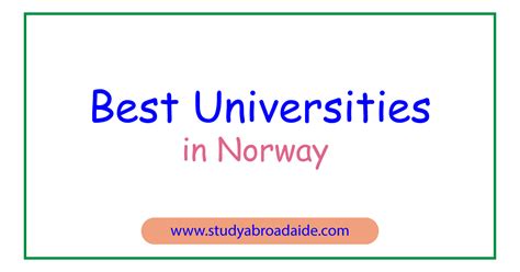 Top 10 Universities in Norway for International Students - Study Abroad Aide