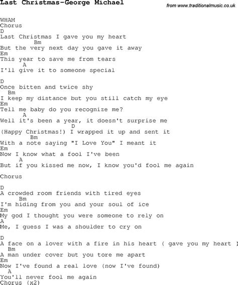 Letra De La Cancion Last Christmas - Estudiar