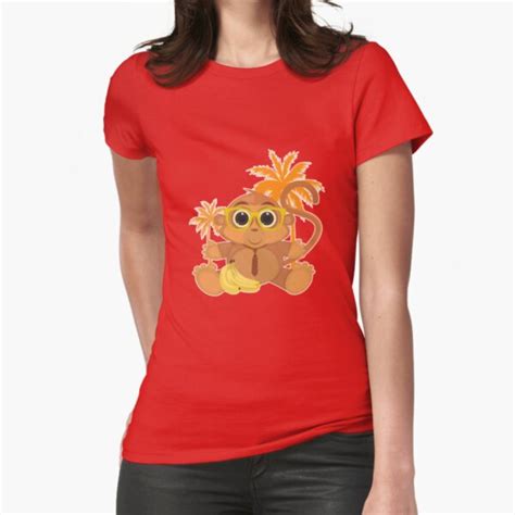 "Monkey Nerd - Red" T-shirt by Adamzworld | Redbubble