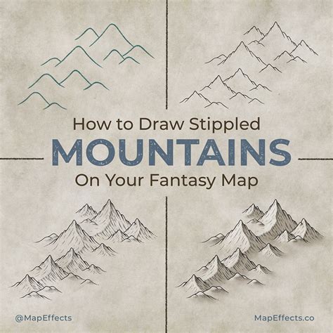 How to Draw Stippled Mountains On Your Fantasy Maps — Map Effects