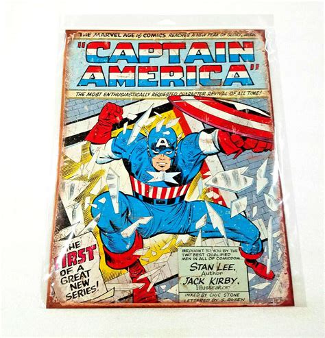 16" Marvel comics superhero stan lee's captain America comic book USA ...