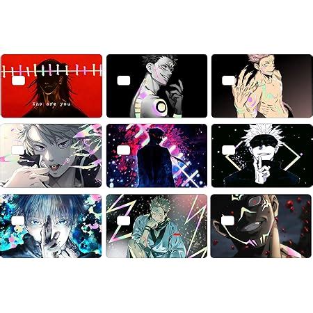 Amazon.com: Holographic Credit Card Sticker Skin Cover / Debit Cards Stickers Anime Style (17 ...