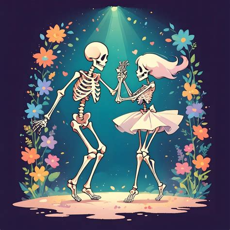 Premium Photo | Cute Skeleton Couple