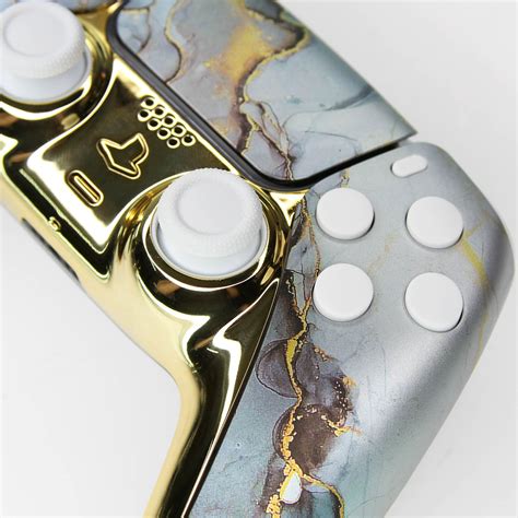 "Nevermarble" Gold Marble PS5 Controller | Killscreen