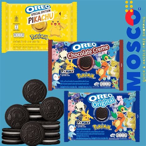 Oreo x Pokemon Special Edition Pikachu | Oreo Chocolate Creme | Oreo Original with Vanilla ...