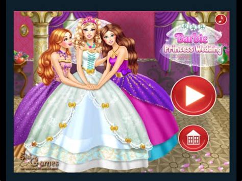 Barbie Princess Wedding Games - YouTube