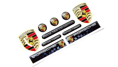 Porsche 3D domed stickers set