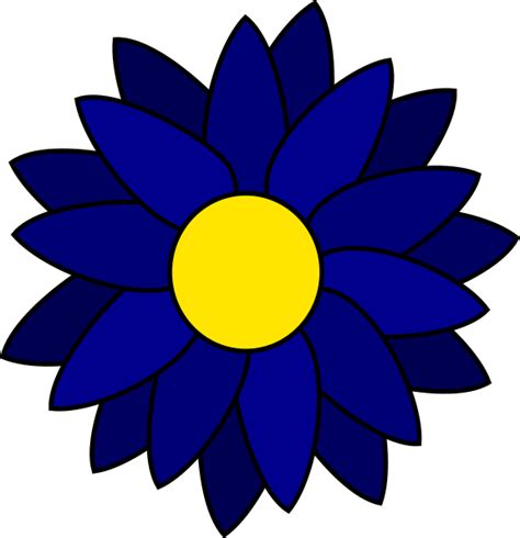 Blue Daisy Clip Art at Clker.com - vector clip art online, royalty free & public domain