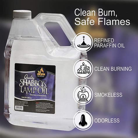 1 Gallon Paraffin Lamp Oil - Clear Smokeless, Odorless, Clean Burning Fuel for Indoor and ...