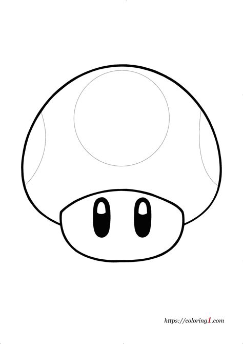 Mario Mushroom Coloring Pages - 2 Free Coloring Sheets (2021) | Mario coloring pages, Free ...