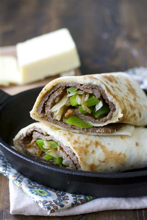 Philly Cheesesteak Wraps Recipe - Maebells