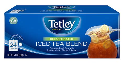 Tetley Naturally Decaffeinated Iced Tea Blend, Family Size, 24-Count Round Tea 11156058067 | eBay