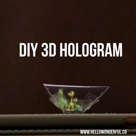 HOW TO MAKE A 3D HOLOGRAM - hello, Wonderful