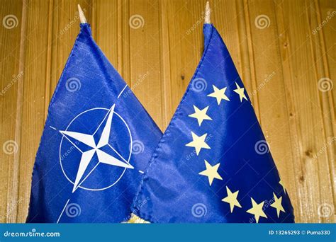 NATO And EU Flags Stock Photos - Image: 13265293