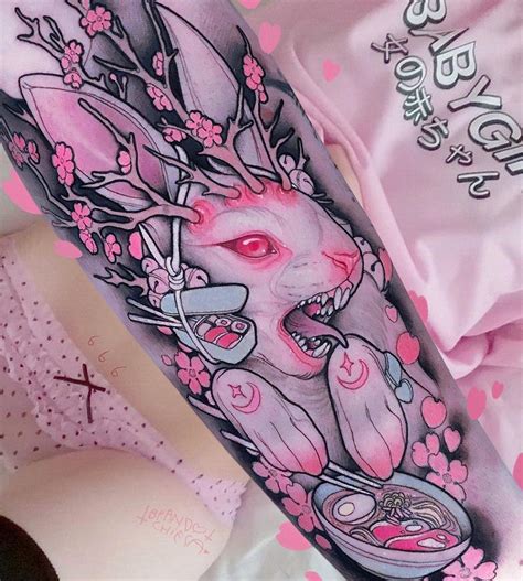 gore rabbit, pink tattoo Mini Tattoos, Rosa Tattoos, Body Art Tattoos ...