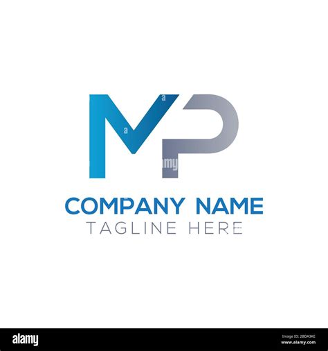 Initial MP letter Logo Design vector Template. Abstract Letter MP logo ...