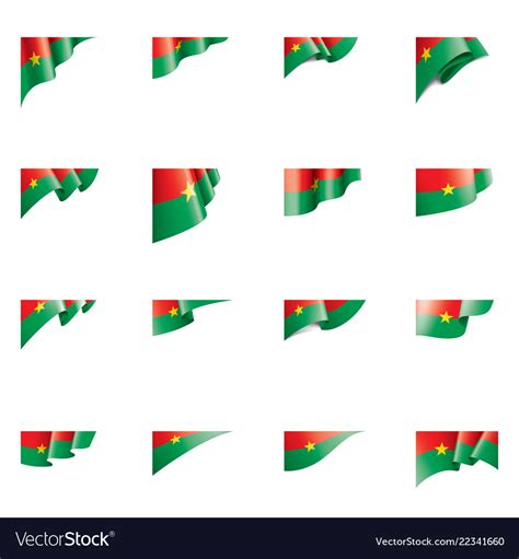 Burkina faso flag on a white Royalty Free Vector Image