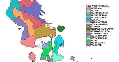 PETA ADMINISTRASI SULAWESI TENGGARA 2018