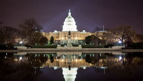 Timelapse Of The United States Capitol Building In Washington DC At ...