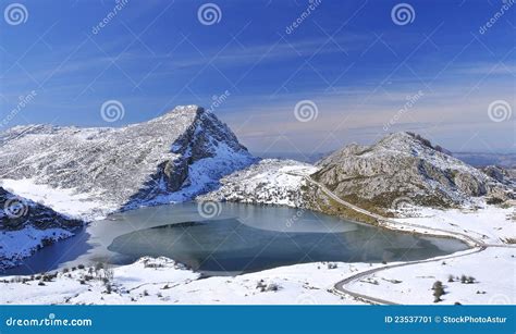 Lake Enol, Asturias, Spain. Stock Image - Image of picos, lake: 23537701