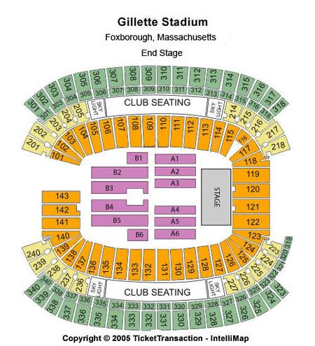 Gillette Stadium Tickets and Gillette Stadium Seating Charts - 2017 ...