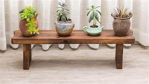 ALL SIZES Wooden bench for plants flowers wood benches | Etsy