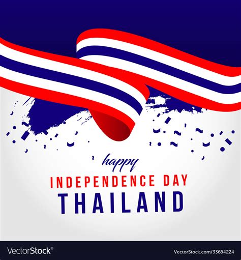 Happy thailand independent day template design Vector Image