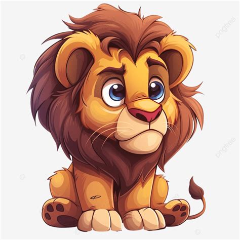 Lion Hurt Face Cartoon Cute, Lion, Angry, Face PNG Transparent Image ...