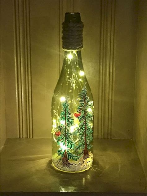 40 Fantastic DIY Wine Bottle Crafts Ideas With Lights | Hand painted wine bottles, Wine bottle ...