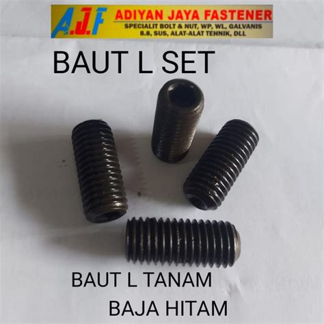 Jual Baut L set / baut l tanam / Hex socket set screw 5/8 X 11/2 INCHI ...