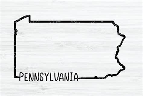 Pennsylvania Outline SVG. Pennsylvania Svg. Pennsylvania State Digital ...