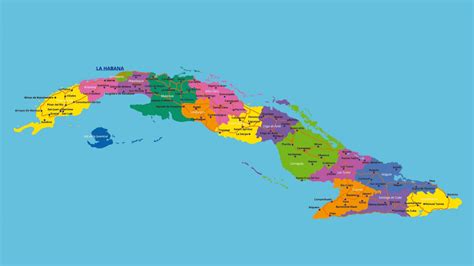 Mapa de Cuba. Todos los Tipos de Mapas: Político por Provincias Satelital