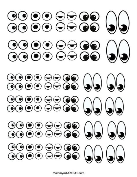 Cut Out Printable Googly Eyes