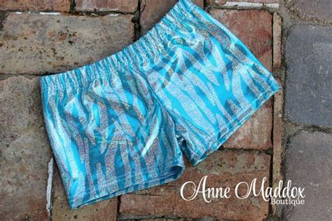 Turquoise/Silver Zebra Cheer Spandex Shorts, Dance Shorts, Gymnastics Shorts #zebracheer | Dance ...